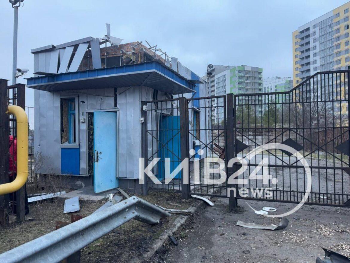 Debris from the "Shahed" drone damaged the depot building.